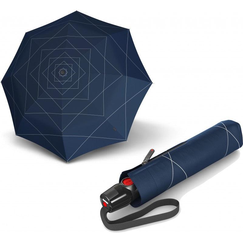 Knirps Duomatic T200 Nuno Downpoor Windproof med automatisk åpning og lukking Blå-Paraplyer-BagBrokers