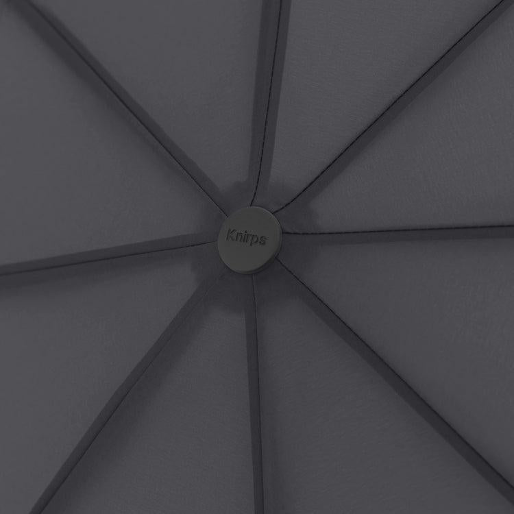 Knirps Duomatic Timber Paraply Dark grey-Paraplyer-BagBrokers