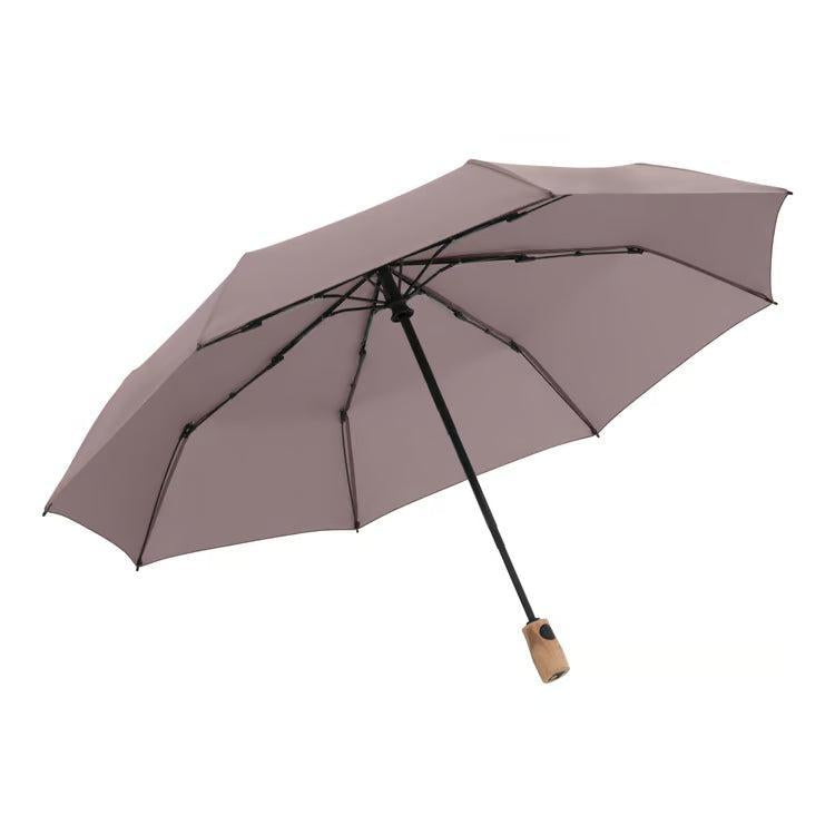 Knirps Duomatic Timber Paraply Heather-Paraplyer-BagBrokers