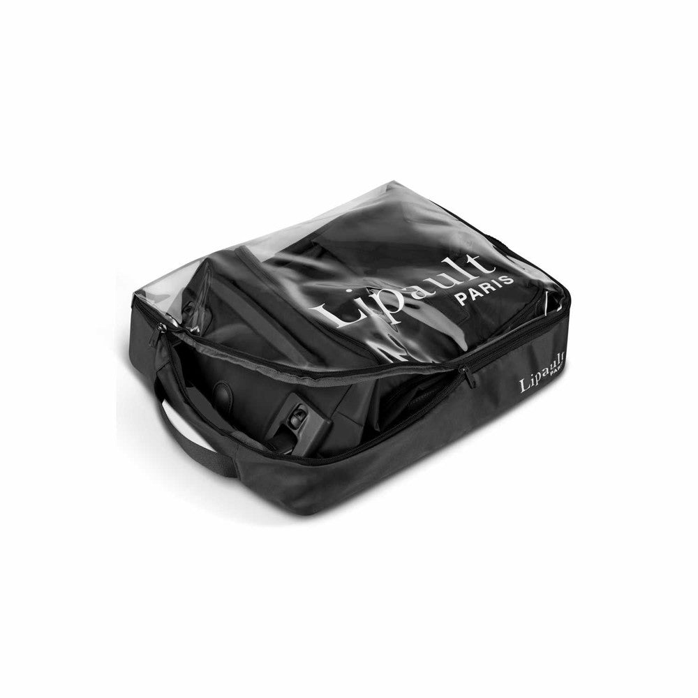 Lipault Foldable Plume mini kabinkoffert med 2 hjul 55 cm Black-Myke kofferter-BagBrokers