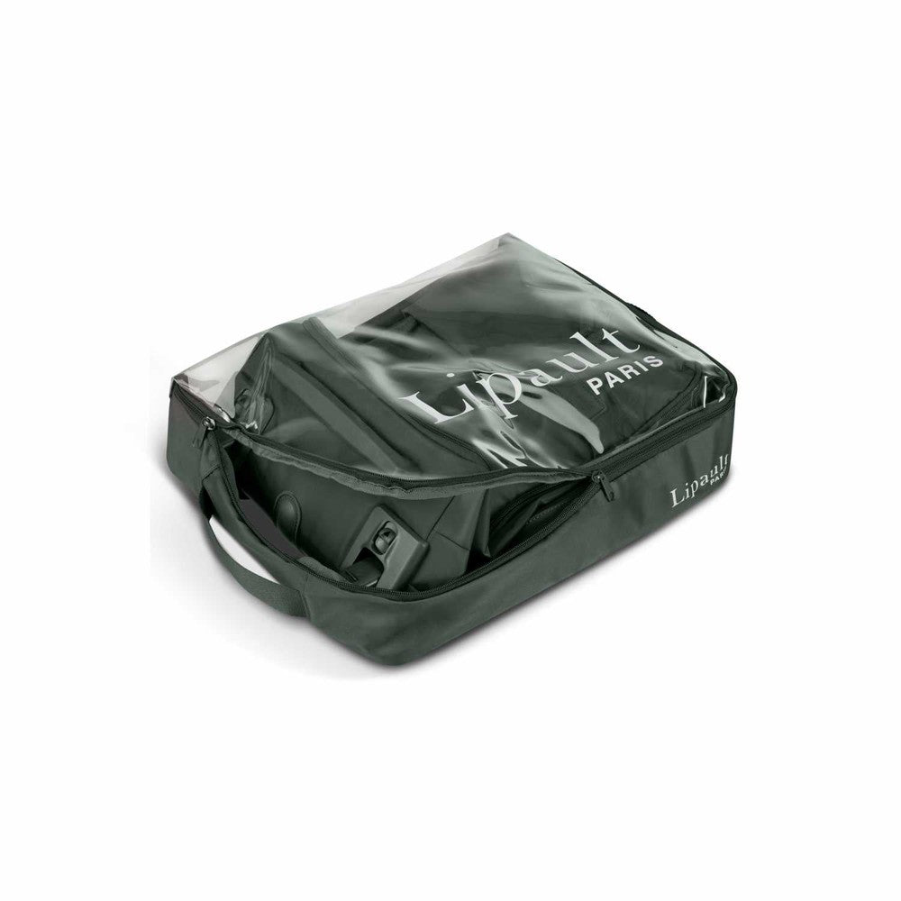 Lipault Foldable Plume mini kabinkoffert med 2 hjul 55 cm Khaki-Myke kofferter-BagBrokers