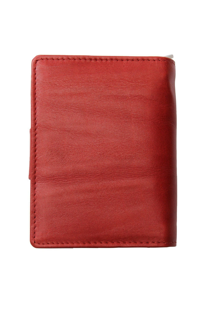 Lommebok/ Kortholder-Nord Leather. Medium Dame Portemone. Rød-BagBrokers