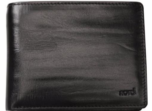 Lommebok/ Kortholder-Nord Leather. Dollar Herre skinn Lommebok 9 kort/ Myntlomme Sort-BagBrokers