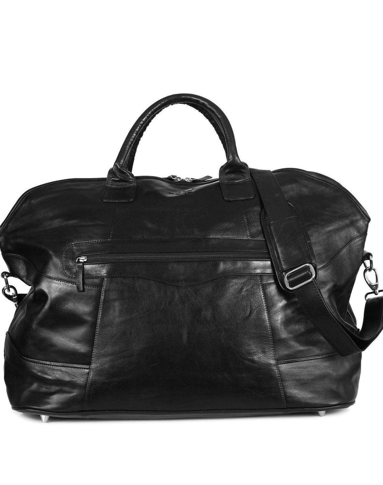 Skinnbag-Nord Leather Drifter Stor Skinn Duffelbag Sort-BagBrokers