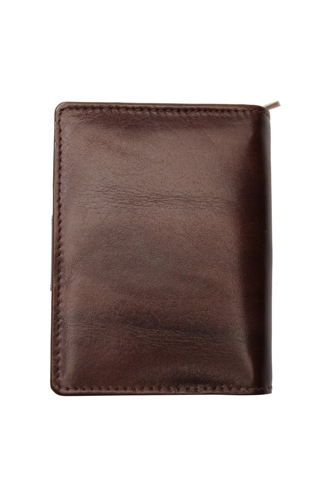 Lommebok/ Kortholder-Nord Leather. Medium Dame Portemone. Brun-BagBrokers