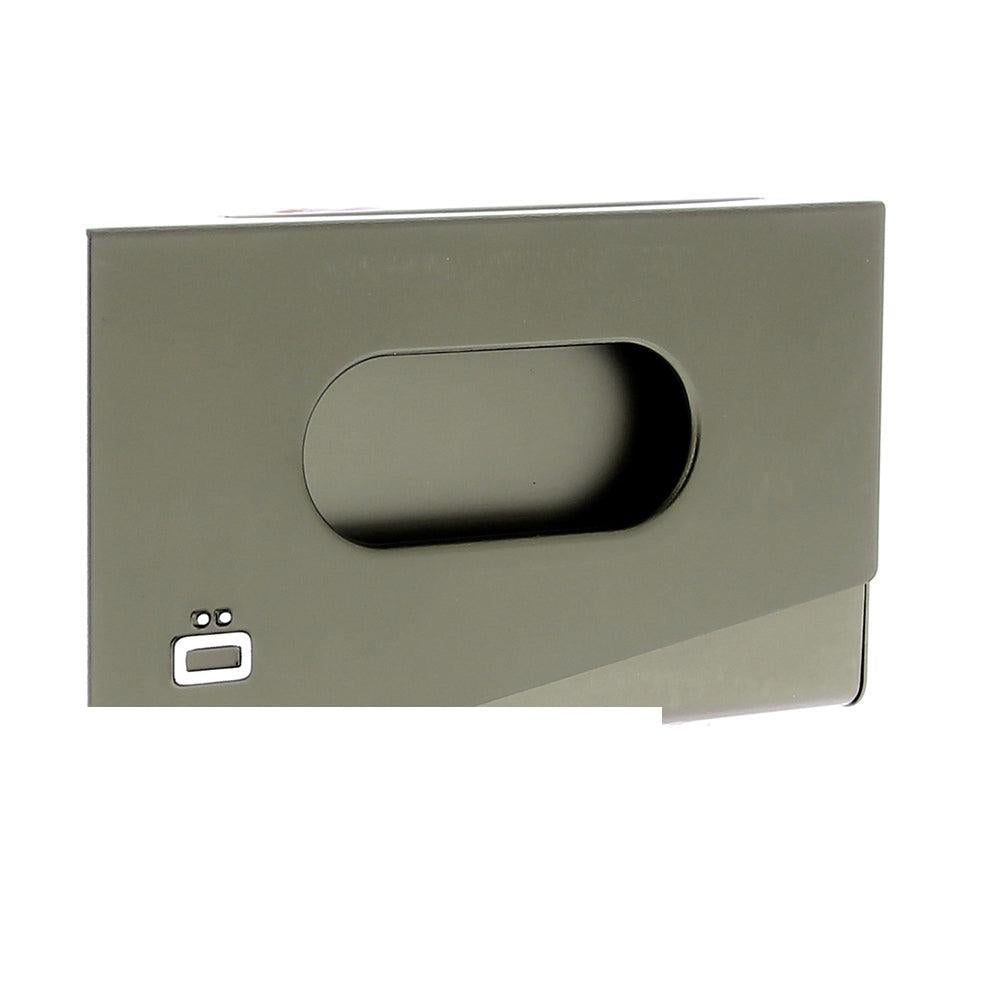 Ögon Design One Touch visittkort holder i aluminium Dark grey-Lommebok/ Kortholder-BagBrokers