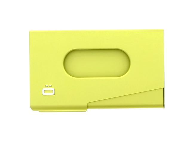 Lommebok/ Kortholder-Ögon Design. One Touch visittkort holder i aluminium lime-grønn-BagBrokers