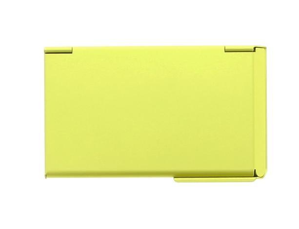 Lommebok/ Kortholder-Ögon Design. One Touch visittkort holder i aluminium lime-grønn-BagBrokers