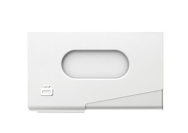 Lommebok/ Kortholder-Ögon Design. One Touch visittkort holder i aluminium sølv-BagBrokers