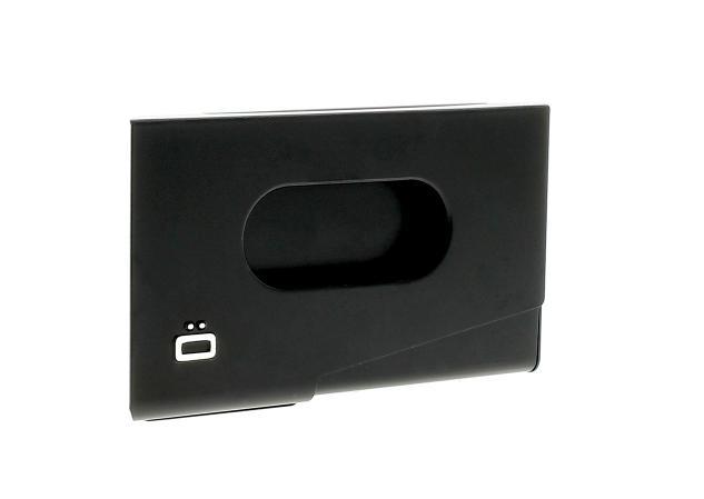 Lommebok/ Kortholder-Ögon Design. One Touch visittkort holder i aluminium sort-BagBrokers