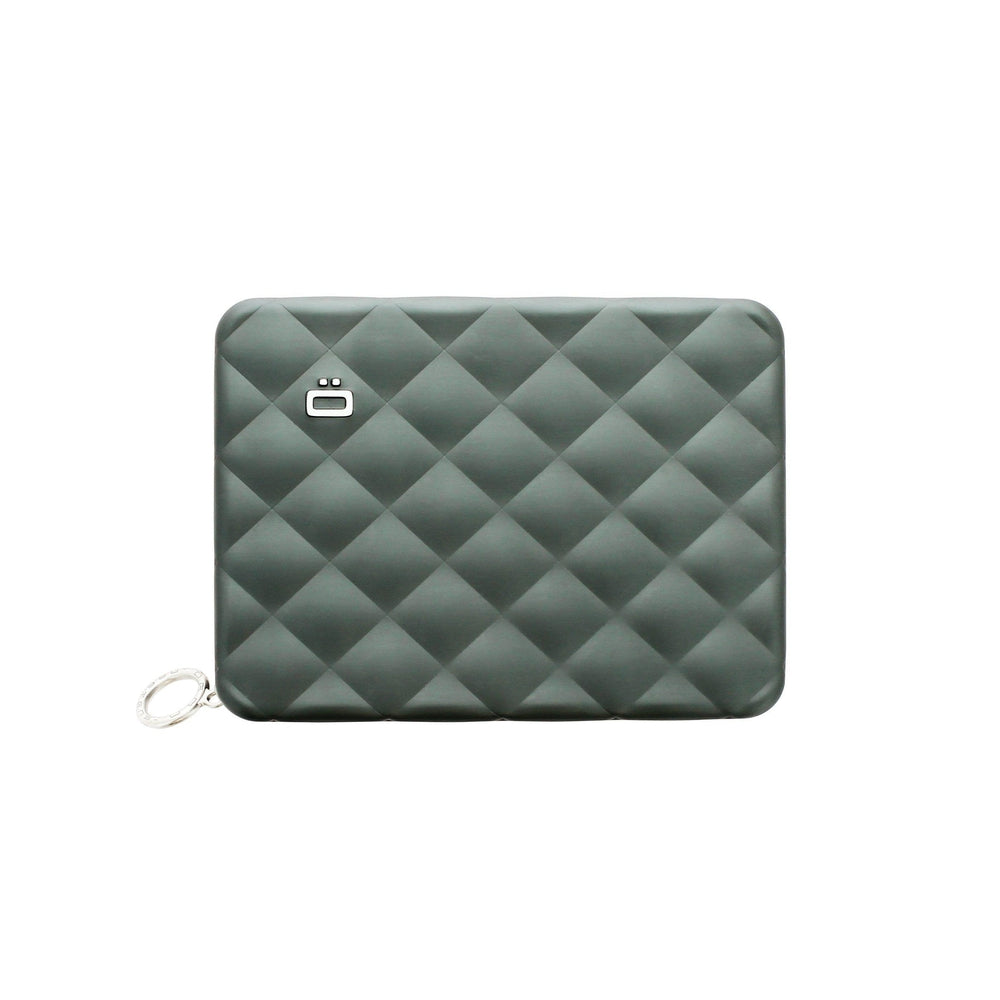 Ögon Designs - Quilted Aluminium zipper lommebok/mini clutch Platinium-Lommebok/ Kortholder-BagBrokers