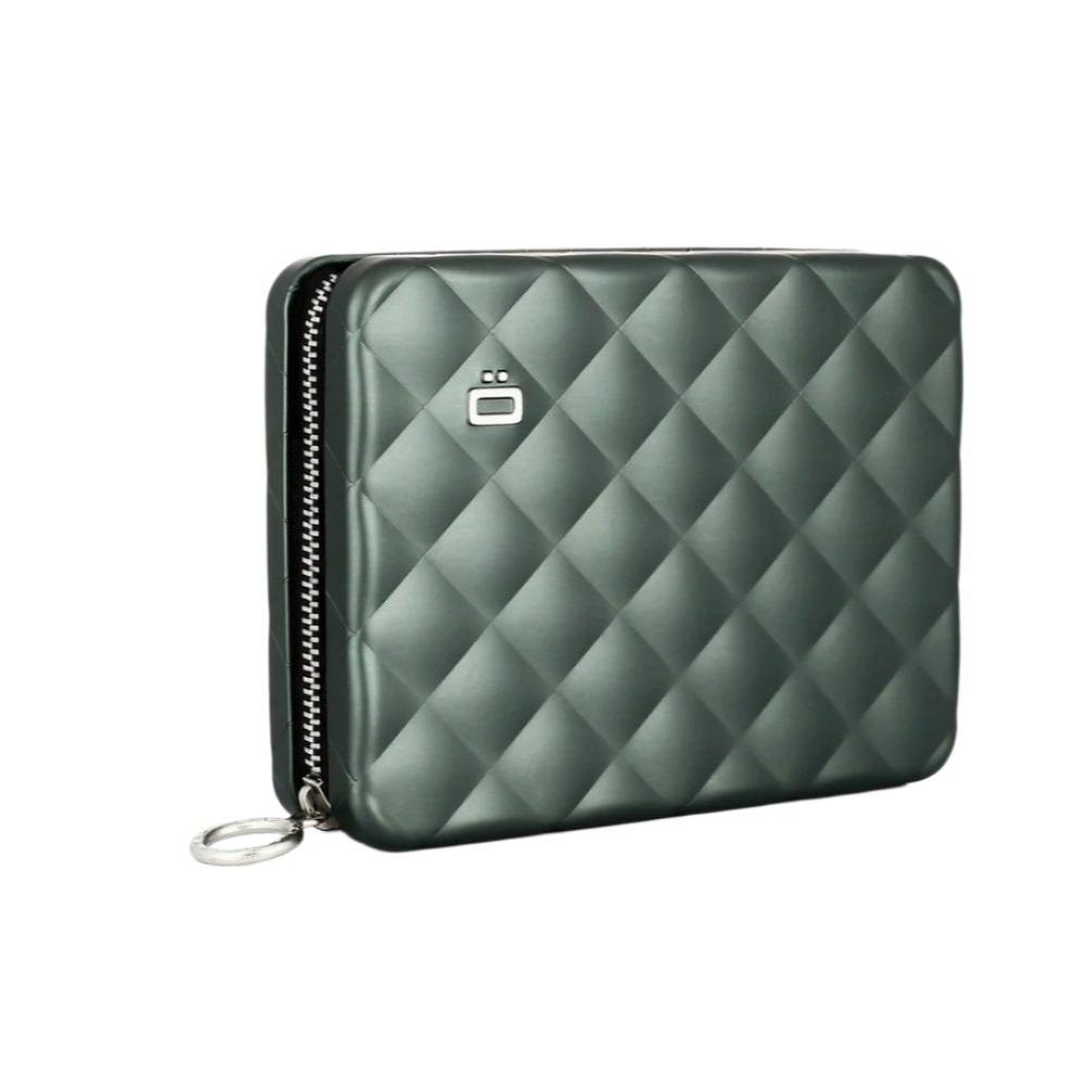 Ögon Designs - Quilted Aluminium zipper lommebok/mini clutch Platinium-Lommebok/ Kortholder-BagBrokers