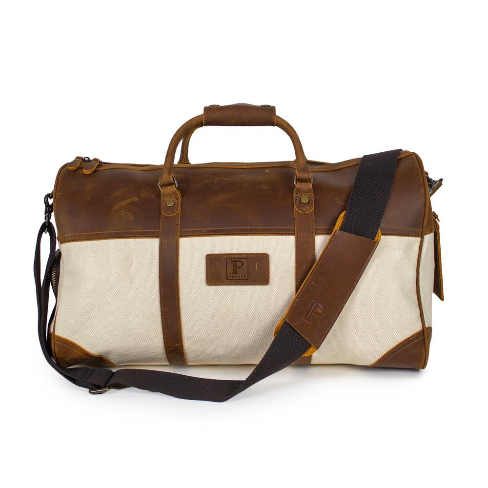 Porter Voyager weekend bag i Canvas og skinn-Bagger-BagBrokers