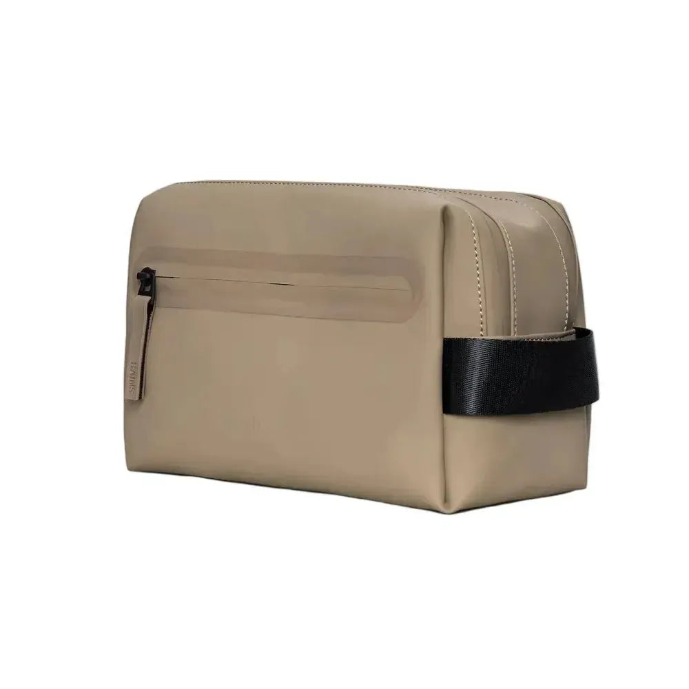 Rains 2 Zip Wash Bag Beige-Toalettmappe-BagBrokers