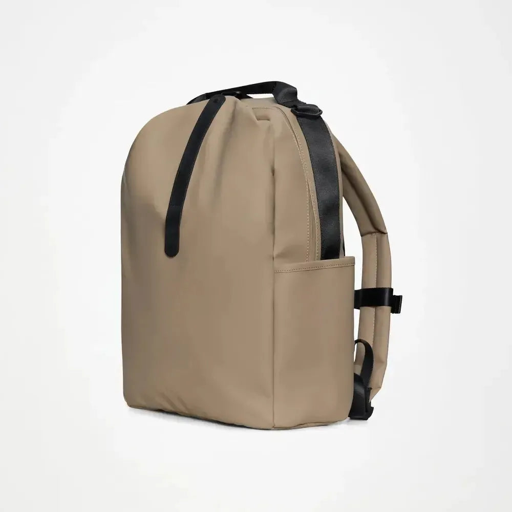 Rains Clip Front Backpack W3 Beige-Ryggsekker-BagBrokers