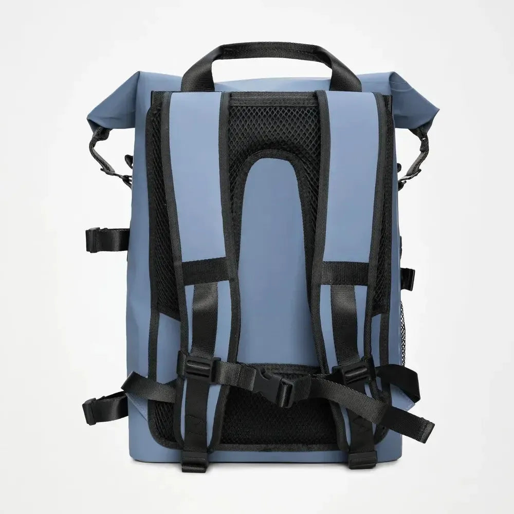 Rains Deepwater Rolltop Rucksack Large Blue Dusk-Ryggsekker-BagBrokers