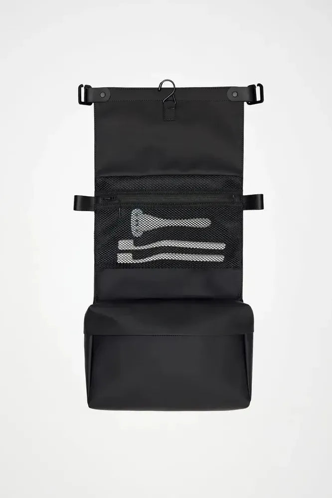 Rains OTG Wash Bag Toalettmappe Black-Toalettmappe-BagBrokers