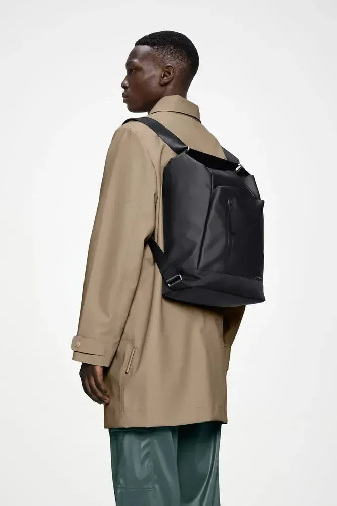 Rains Otaru Hobo Backpack Black-sekk-BagBrokers