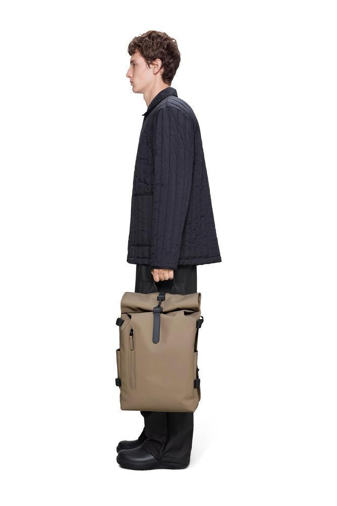 Rains ROLLTOP RUCKSACK Large W3 Beige-Ryggsekker-BagBrokers