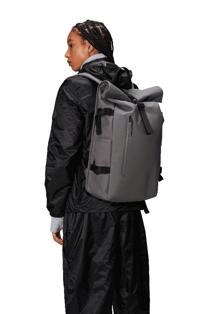 Rains ROLLTOP RUCKSACK Large W3 Grey-Ryggsekker-BagBrokers