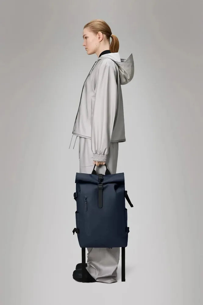 Rains ROLLTOP RUCKSACK Large W3 Navy-Ryggsekker-BagBrokers