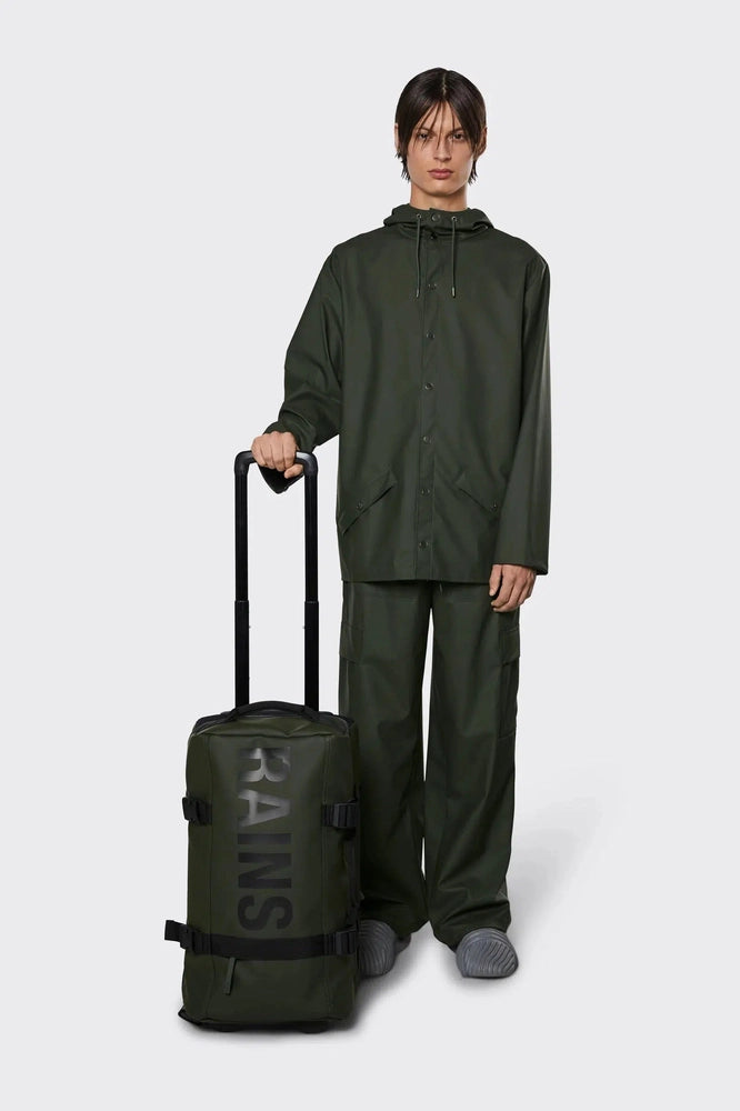 Rains Travel Bag Small Trolley, 40 liter Grønn-Bagger-BagBrokers