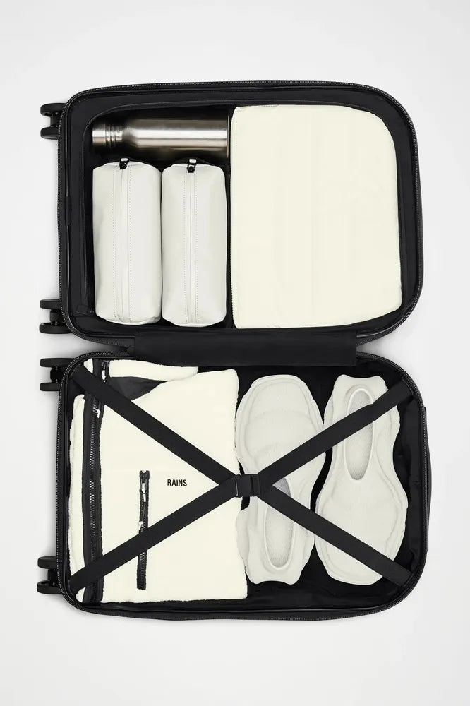 Rains Texel Cabin Trolley W3 med Pc-lomme og 4 hjul 45 liter Blue Dusk-Harde kofferter-BagBrokers
