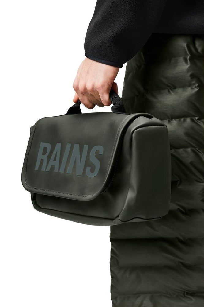 Rains Texel Wash Bag W3 Henge toalettmappe Green-Toalettmappe-BagBrokers