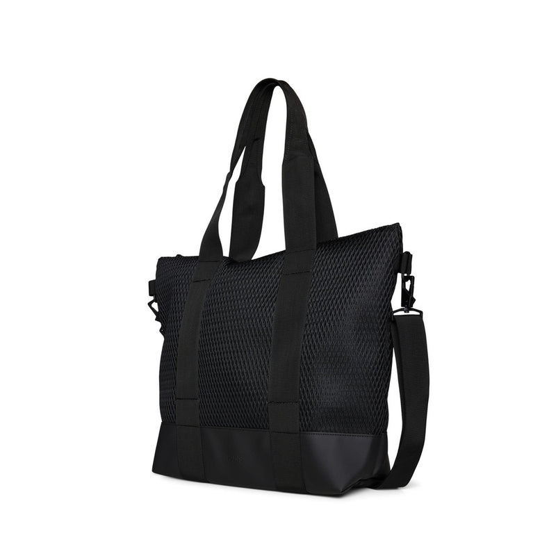 Rains Tote Bag MINI MESH W3 Black-Bagger-BagBrokers