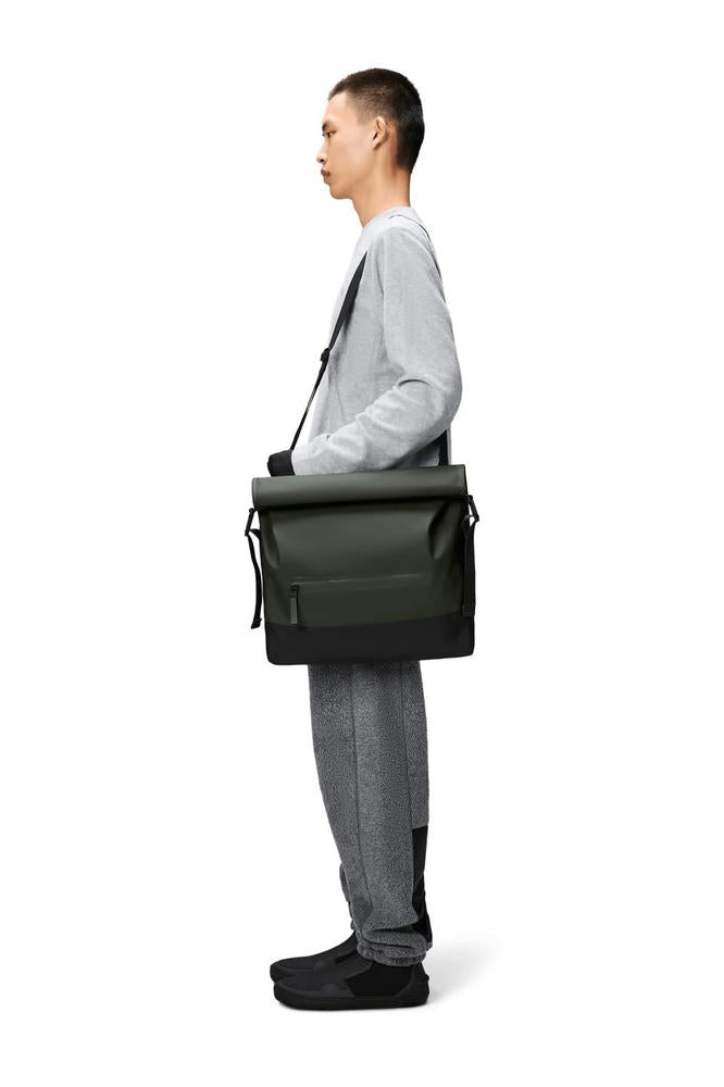 Rains Trail Rolltop Messenger Bag W3 Green Sykkelveske-Bagger-BagBrokers