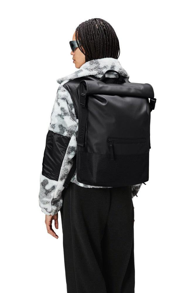 Rains Trail Rolltop backpack W3 Black-Ryggsekker-BagBrokers