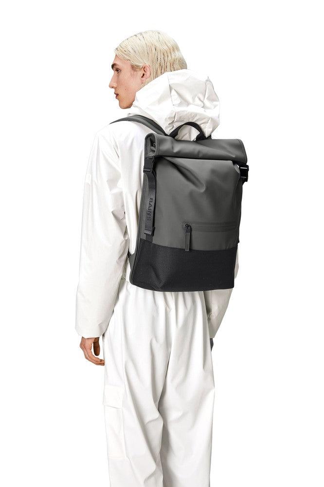 Rains Trail Rolltop backpack W3 Grey-Ryggsekker-BagBrokers