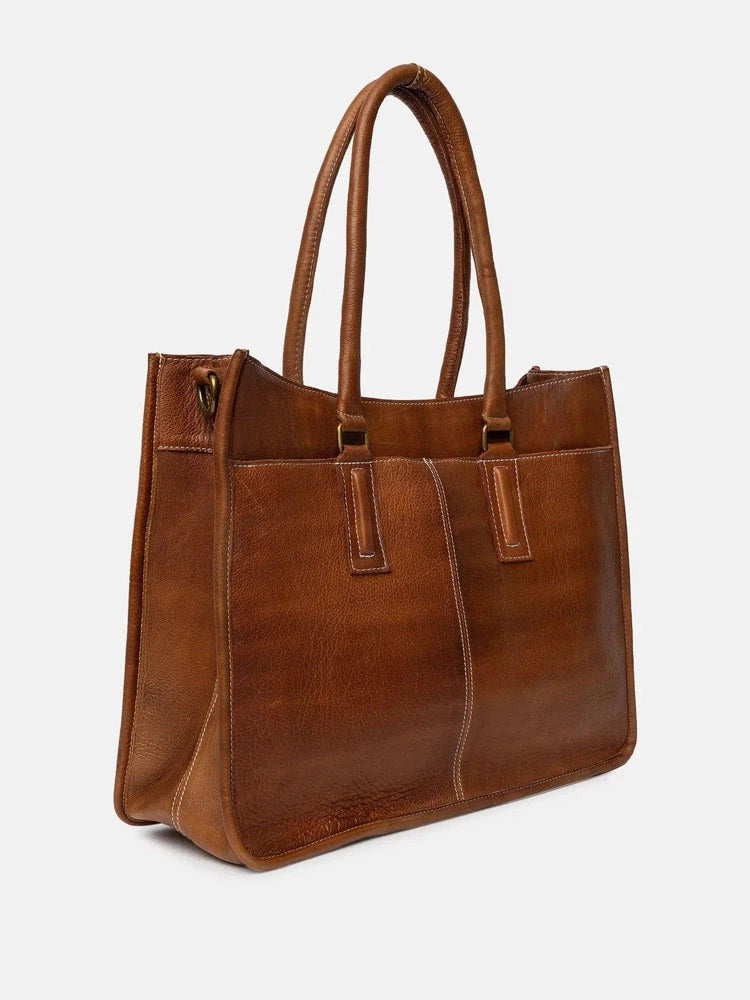 Re:Designed by Dixie Halma Workbag i skinn Walnut-Damevesker-BagBrokers