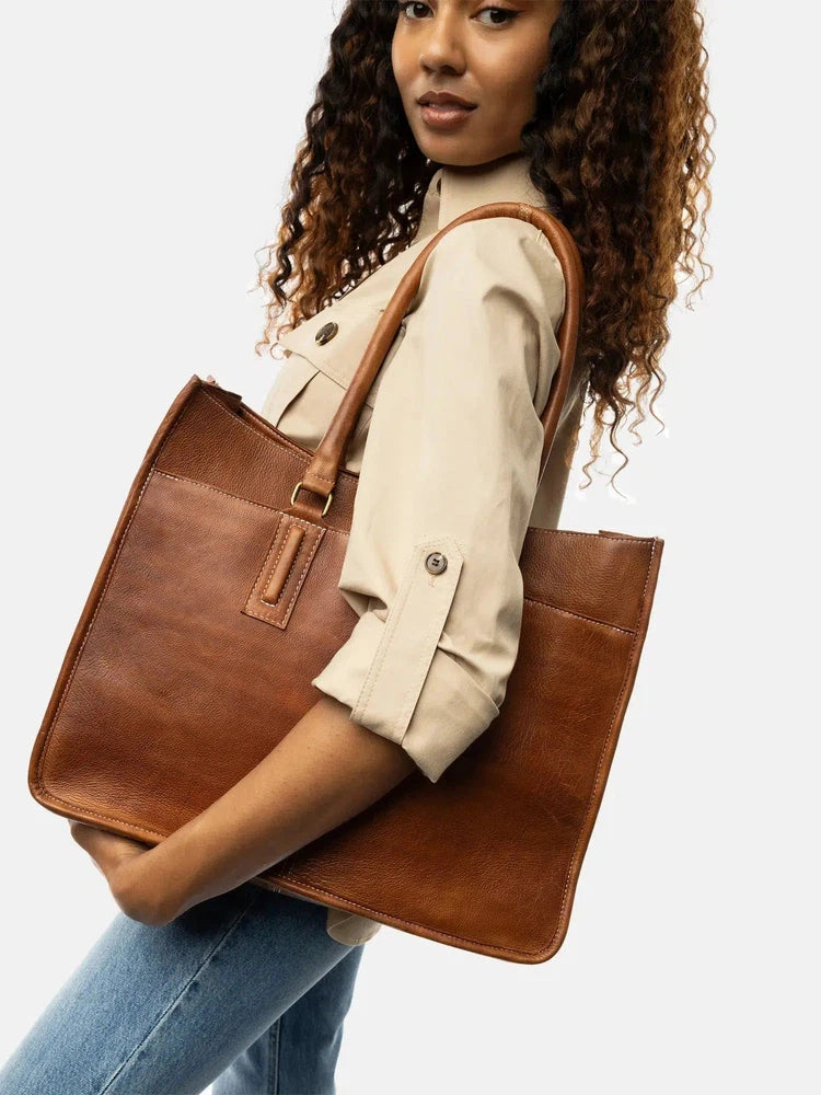 Re:Designed by Dixie Halma Workbag i skinn Walnut-Damevesker-BagBrokers