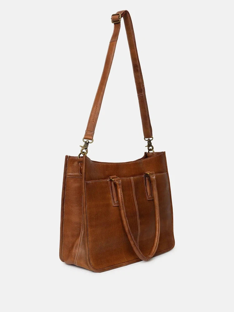 Re:Designed by Dixie Halma Workbag i skinn Walnut-Damevesker-BagBrokers