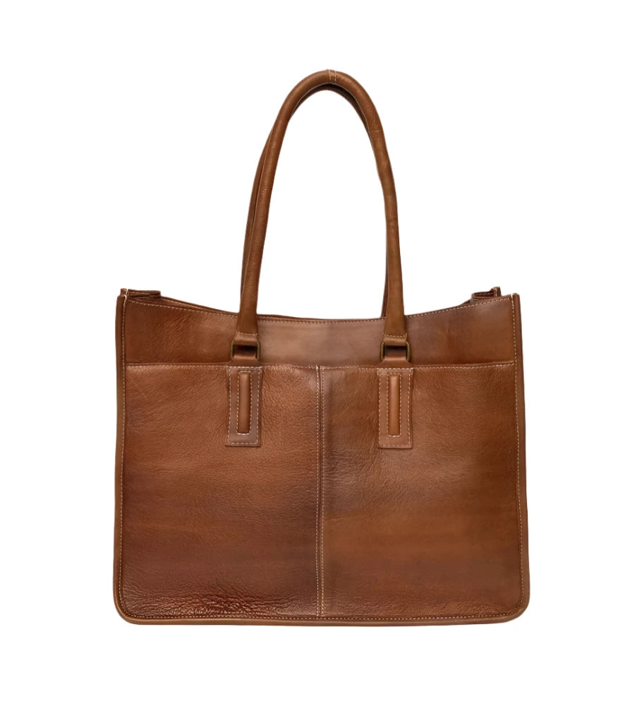 Re:Designed by Dixie Halma Workbag i skinn Walnut-Damevesker-BagBrokers