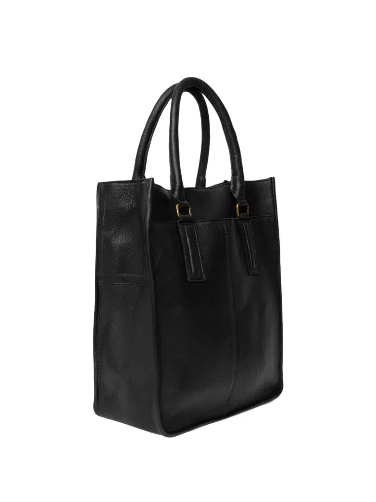Re:Designed by Dixie Halma veske med bærehåndtak i skinn Black-Damevesker-BagBrokers