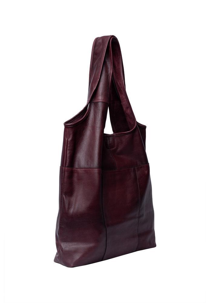 Re:Designed by Dixie Lyra Urban skulderveske i skinn Dark Cherry-Damevesker-BagBrokers