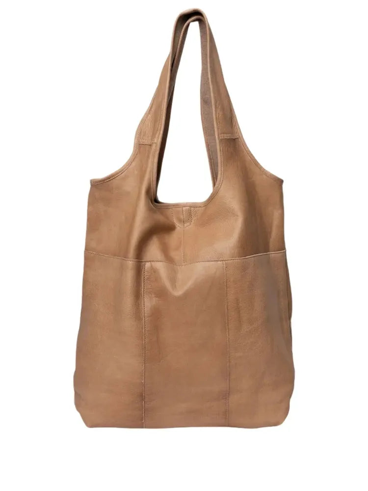 Re:Designed by Dixie Lyra Urban skulderveske i skinn Taupe-Damevesker-BagBrokers