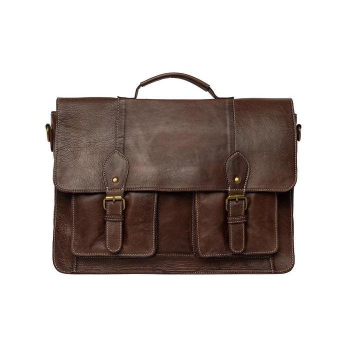 Re:Designed by Dixie Melia Big veske med bærehåndtak i skinn Woodsmoke-Damevesker-BagBrokers