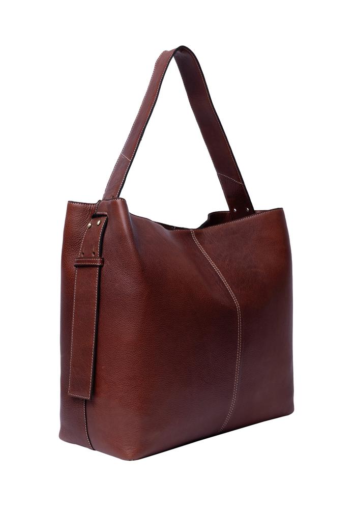 Re:Designed by Dixie Naya Big skulderveske i skinn Cognac-Damevesker-BagBrokers