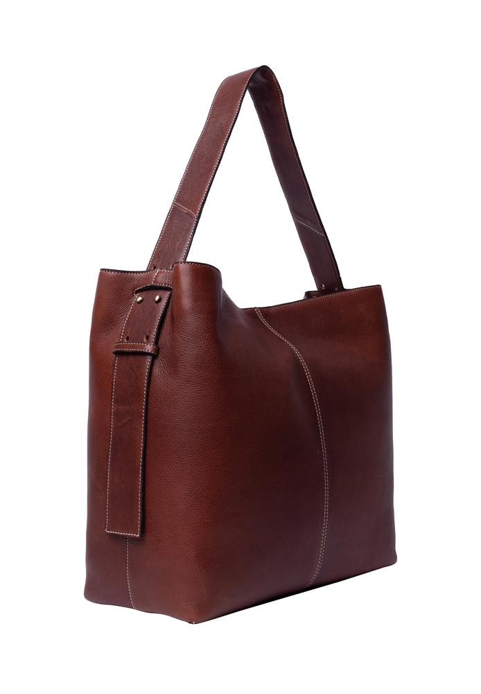 Re:Designed by Dixie Naya Big skulderveske i skinn Cognac-Damevesker-BagBrokers