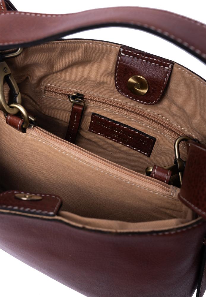 Re:Designed by Dixie Naya Small skulderveske i skinn Cognac-Damevesker-BagBrokers