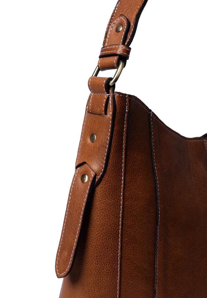 Re:Designed by Dixie Neri Big skulderveske i skinn Walnut-Damevesker-BagBrokers