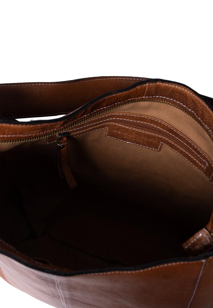 Re:Designed by Dixie Neri Big skulderveske i skinn Walnut-Damevesker-BagBrokers