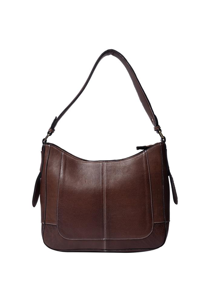 Re:Designed by Dixie Neri Small skulderveske i skinn Woodsmoke-Damevesker-BagBrokers