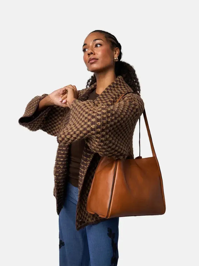 Re:Designed by Dixie Nino skulderveske i skinn Tan-Damevesker-BagBrokers