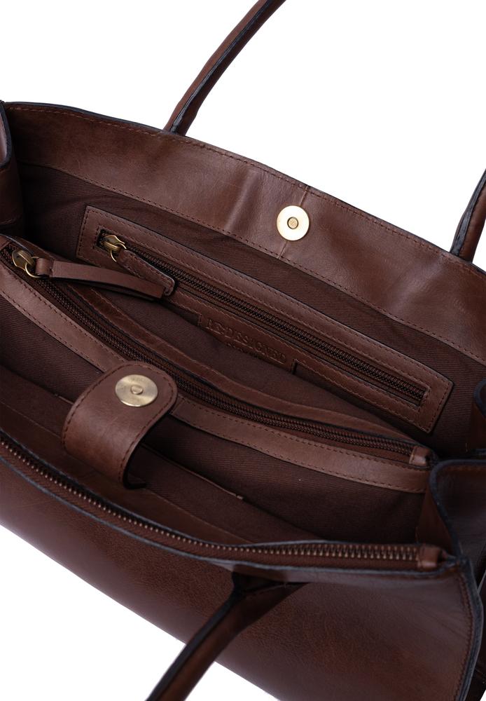 Re:Designed by Dixie Ora Small skulderveske i skinn Brown-Damevesker-BagBrokers