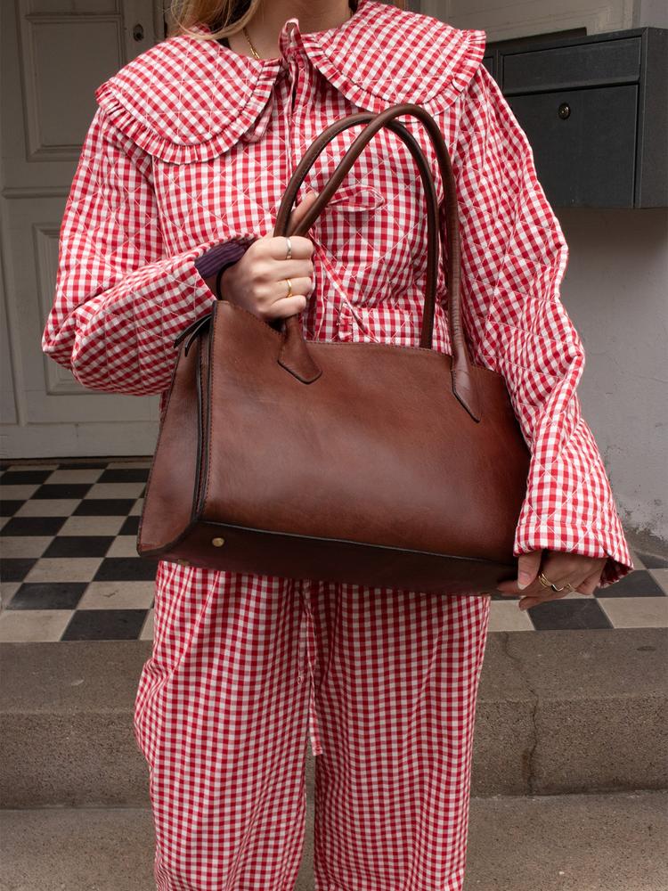Re:Designed by Dixie Ora Small skulderveske i skinn Brown-Damevesker-BagBrokers