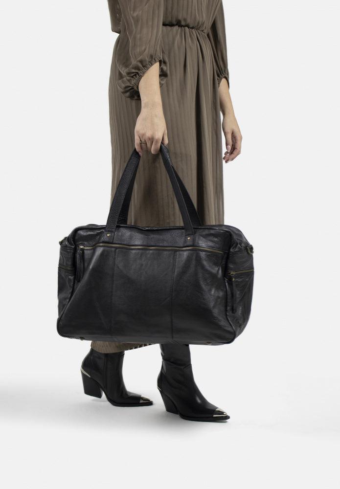 Re:Designed by Dixie Signe Urban Weekend Bag i skinn Svart-Damevesker-BagBrokers